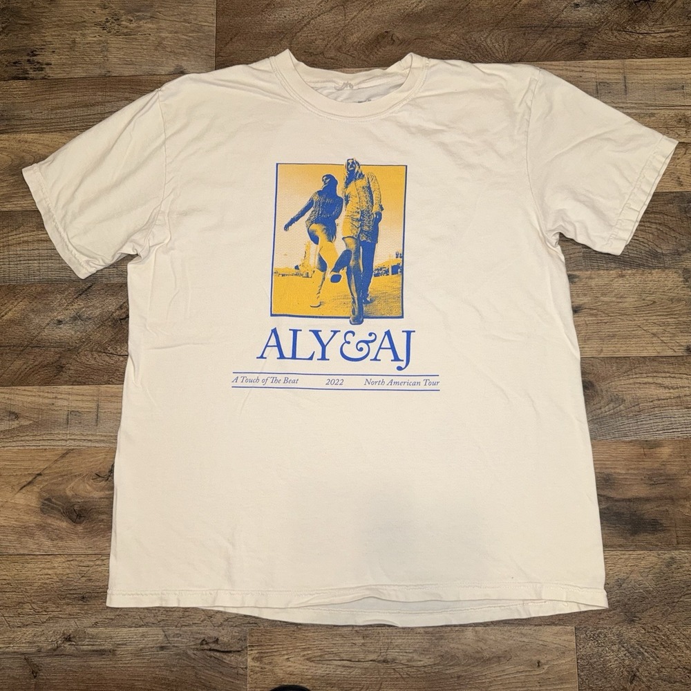 Aly and AJ Shirt Unisex Medium Cream Touch of the Beat 2022 North America Tour